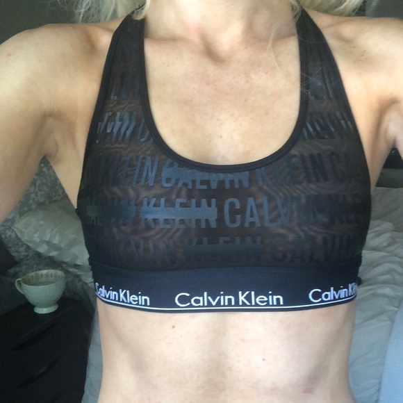 calvin klein mesh sports bra